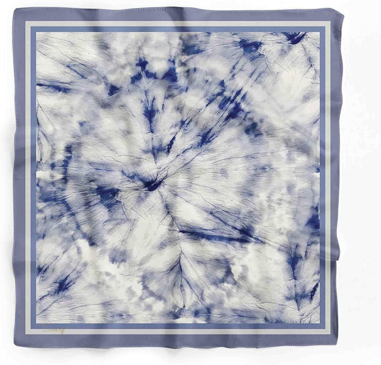 dscarf Womens Neck Scarf 21"x21" Small Square | Headband Scarf Ethnic Bandana Head Scarf Flowering Breathable Lightweight Blue Design 4
