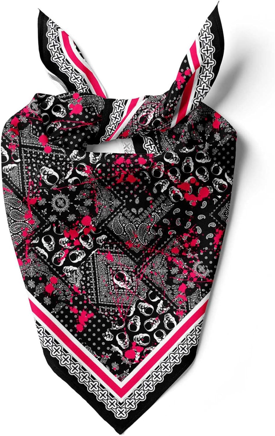 Unisex Neck Scarf 23"x23" Small Square | Headband Scarf Motorcycle Bandana Men & Women Head Scarf Breathable Lightweight Design 3