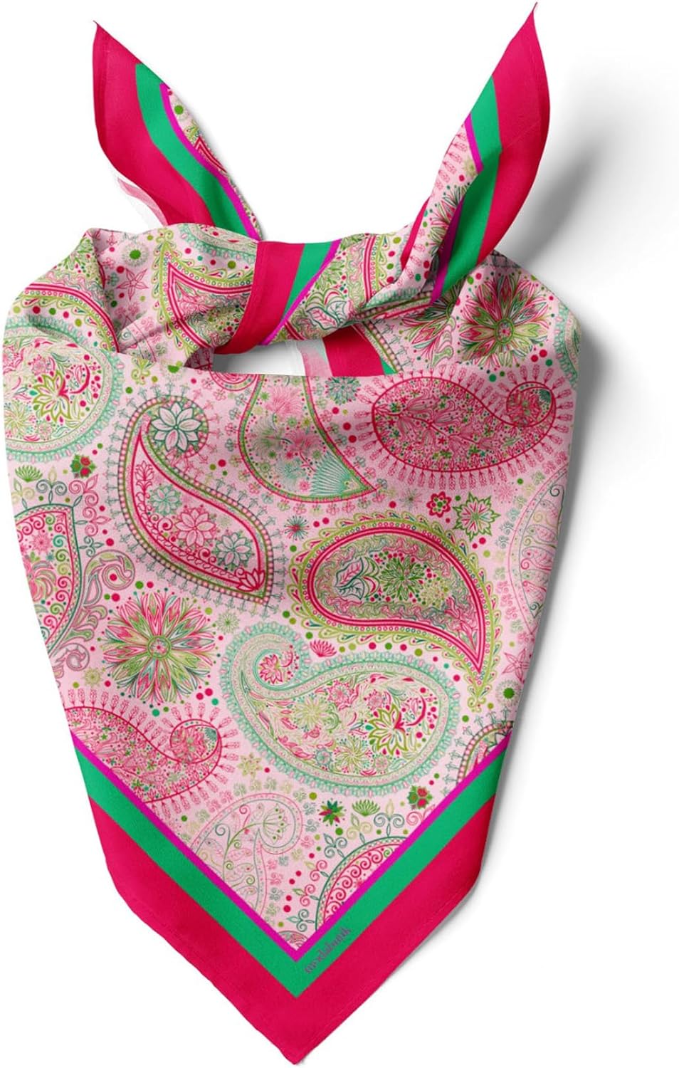 dscarf Womens Neck Scarf 21"x21" Small Square | Headband Scarf Ethnic Bandana Head Scarf Flowering Breathable Lightweight Flowering Design 8
