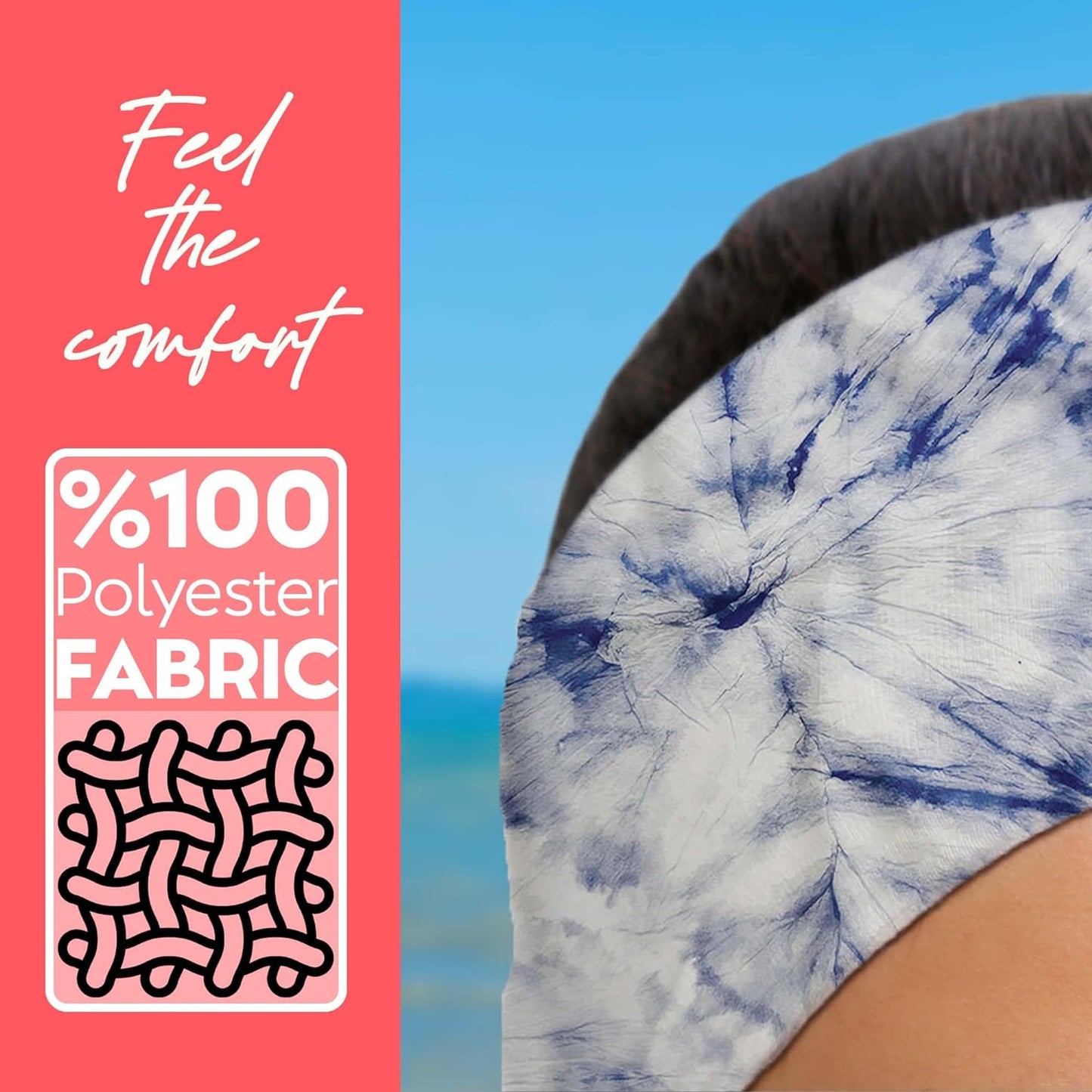 dscarf Womens Neck Scarf 21"x21" Small Square | Headband Scarf Ethnic Bandana Head Scarf Flowering Breathable Lightweight Blue Design 4