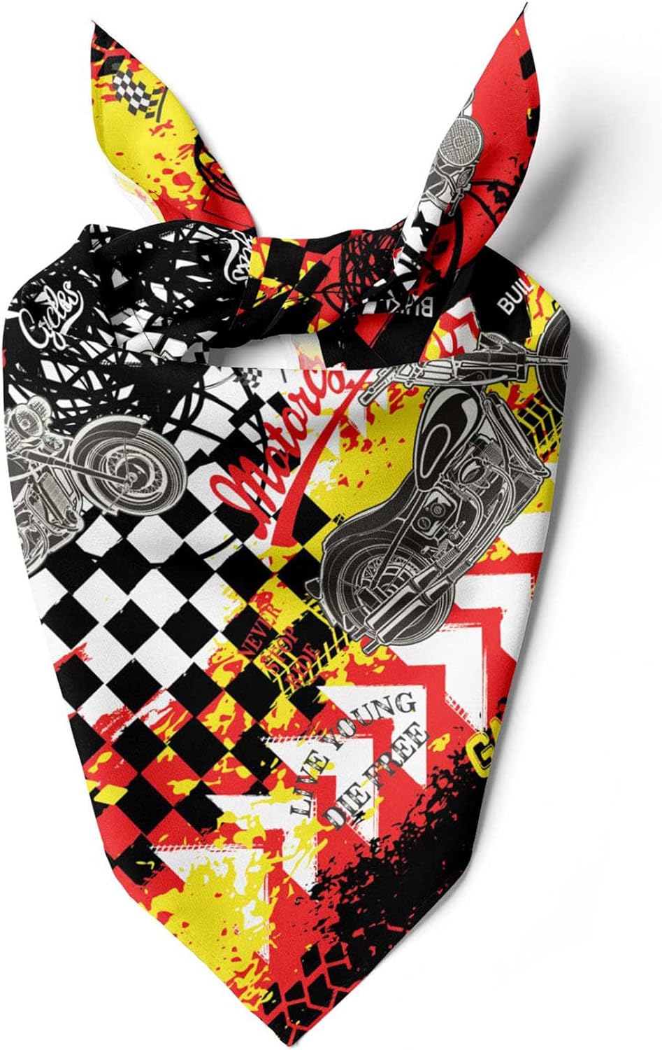 Unisex Neck Scarf 23"x23" Small Square | Headband Scarf Motorcycle Bandana Men & Women Head Scarf Breathable Lightweight Design 2