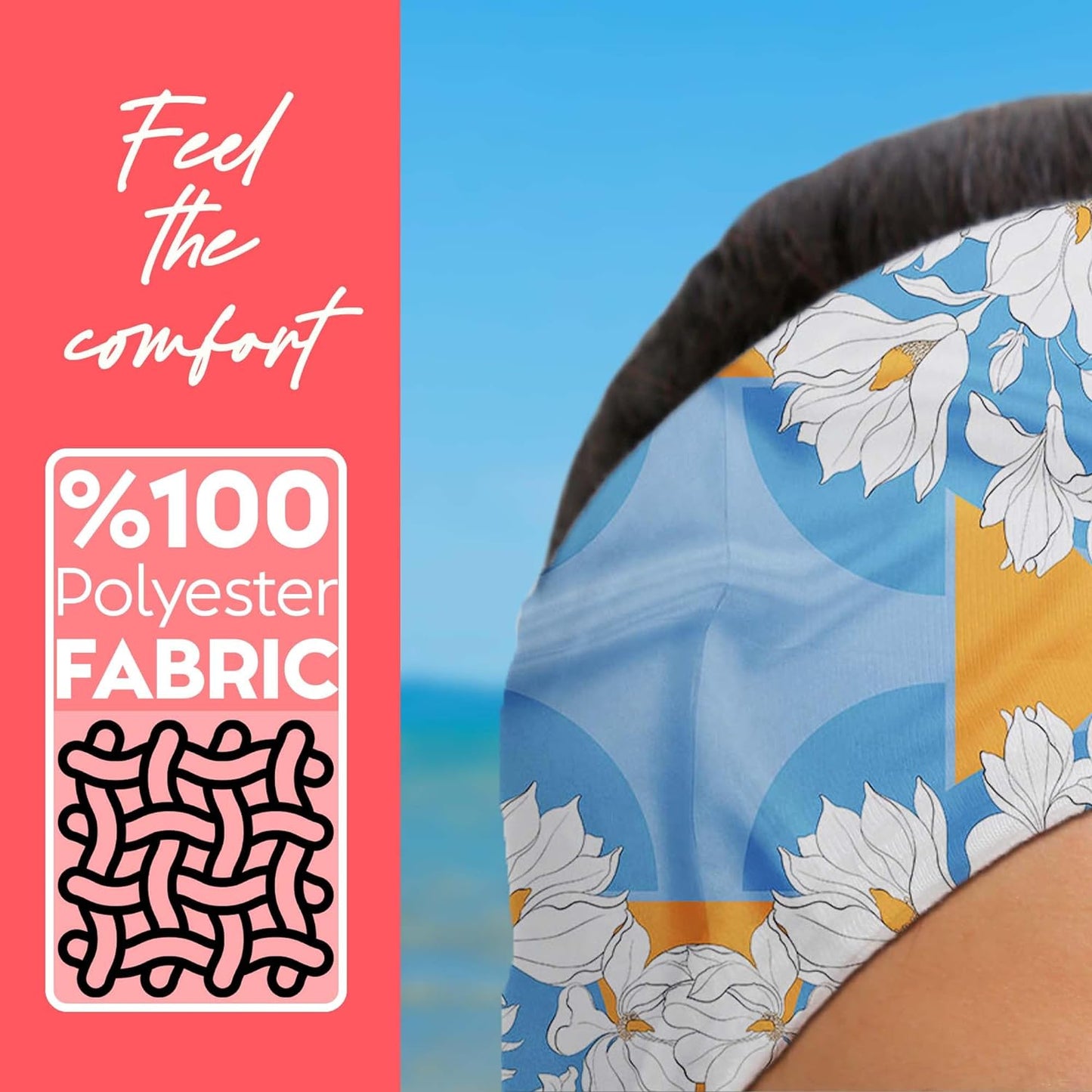 dscarf Womens Neck Scarf 21"x21" Small Square | Headband Scarf Ethnic Bandana Head Scarf Flowering Breathable Lightweight Flowering Design 17