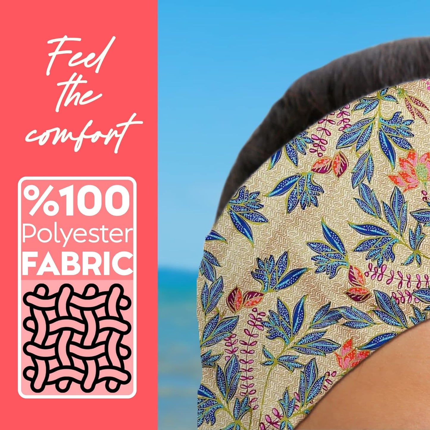 dscarf Womens Neck Scarf 21"x21" Small Square | Headband Scarf Ethnic Bandana Head Scarf Flowering Breathable Lightweight Flowering Design 5