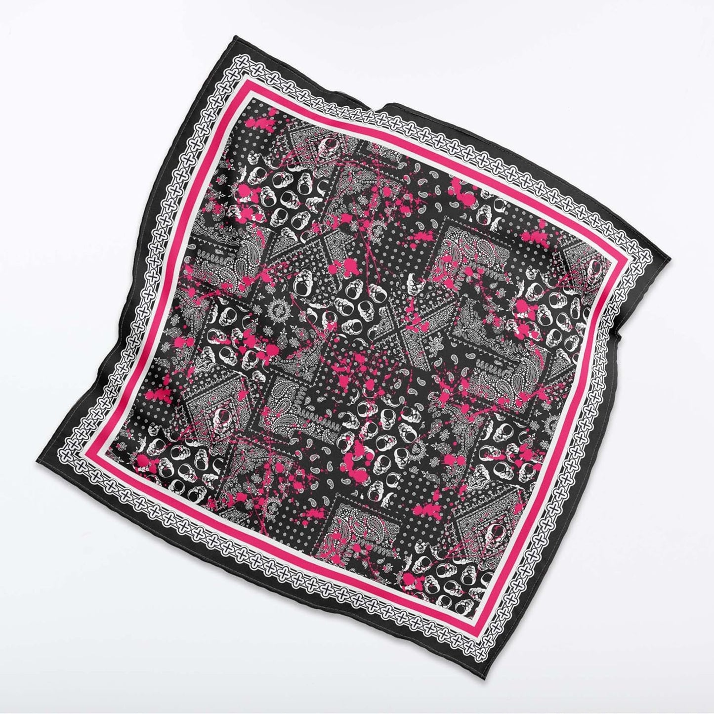 Unisex Neck Scarf 23"x23" Small Square | Headband Scarf Motorcycle Bandana Men & Women Head Scarf Breathable Lightweight Design 3