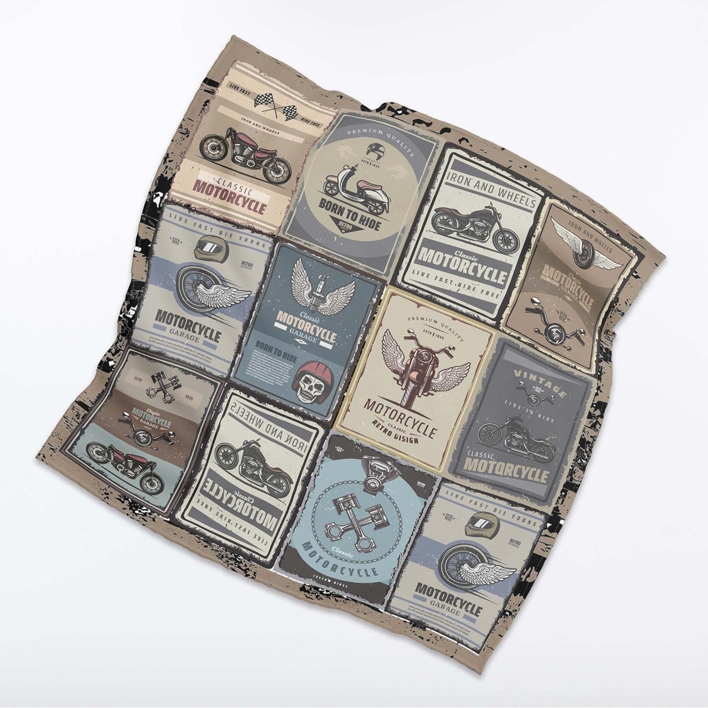 Unisex Neck Scarf 23"x23" Small Square | Headband Scarf Motorcycle Bandana Men & Women Head Scarf Breathable Lightweight Design 1