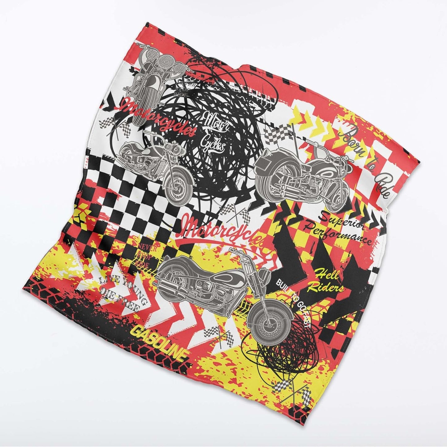 Unisex Neck Scarf 23"x23" Small Square | Headband Scarf Motorcycle Bandana Men & Women Head Scarf Breathable Lightweight Design 2