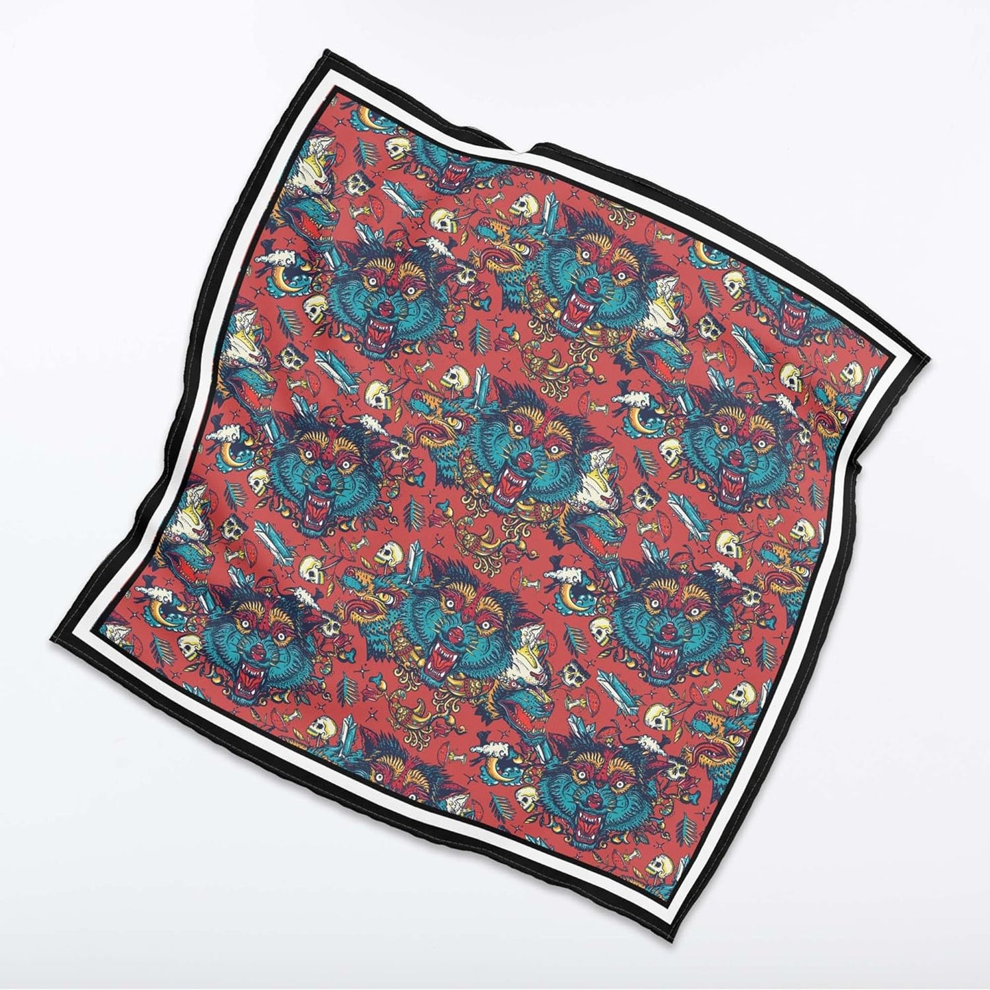 Unisex Neck Scarf 23"x23" Small Square | Headband Scarf Motorcycle Bandana Men & Women Head Scarf Breathable Lightweight Design 11