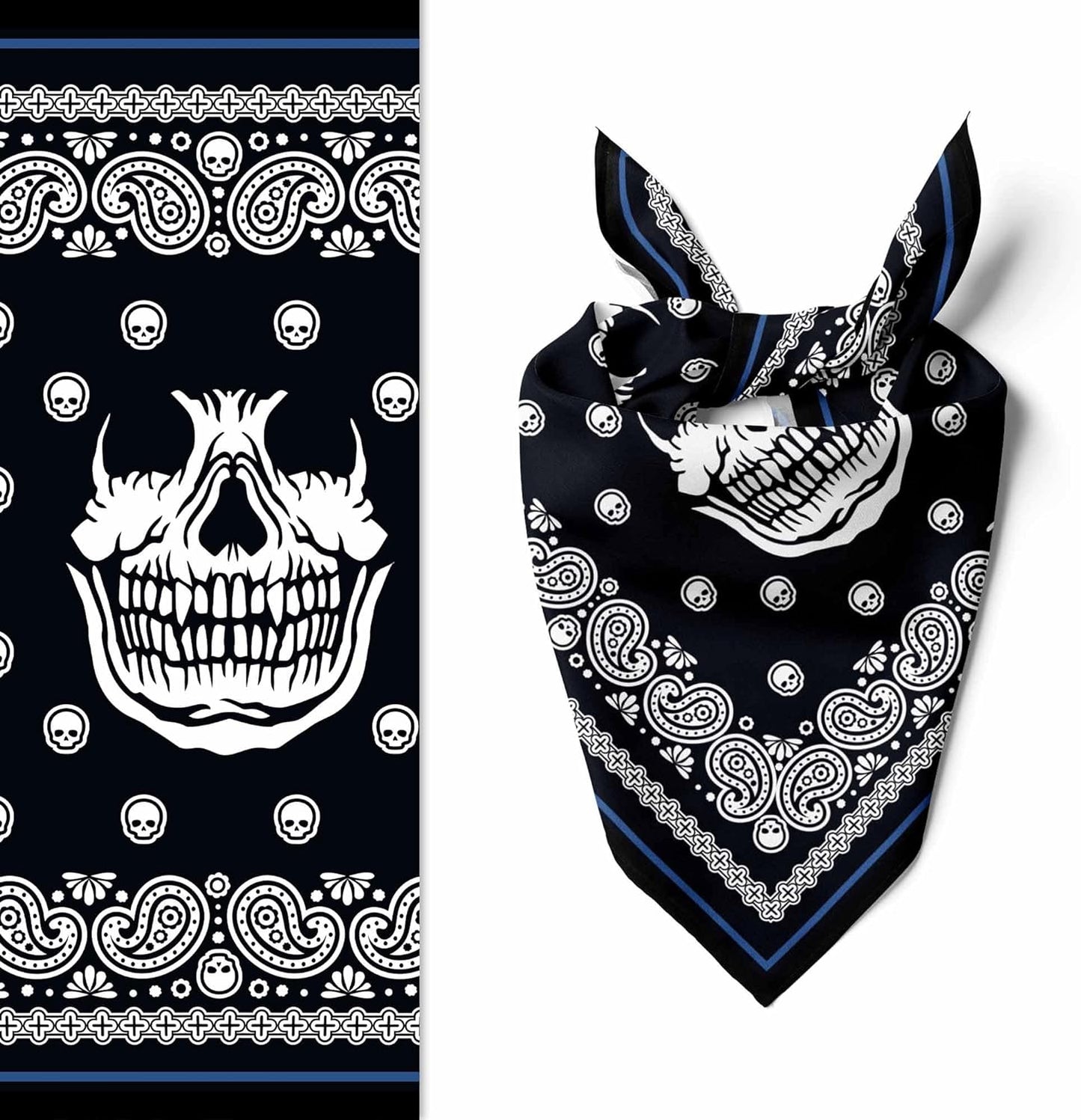 Unisex Neck Scarf 23"x23" Small Square | Headband Scarf Motorcycle Bandana Men & Women Head Scarf Breathable Lightweight Design 8