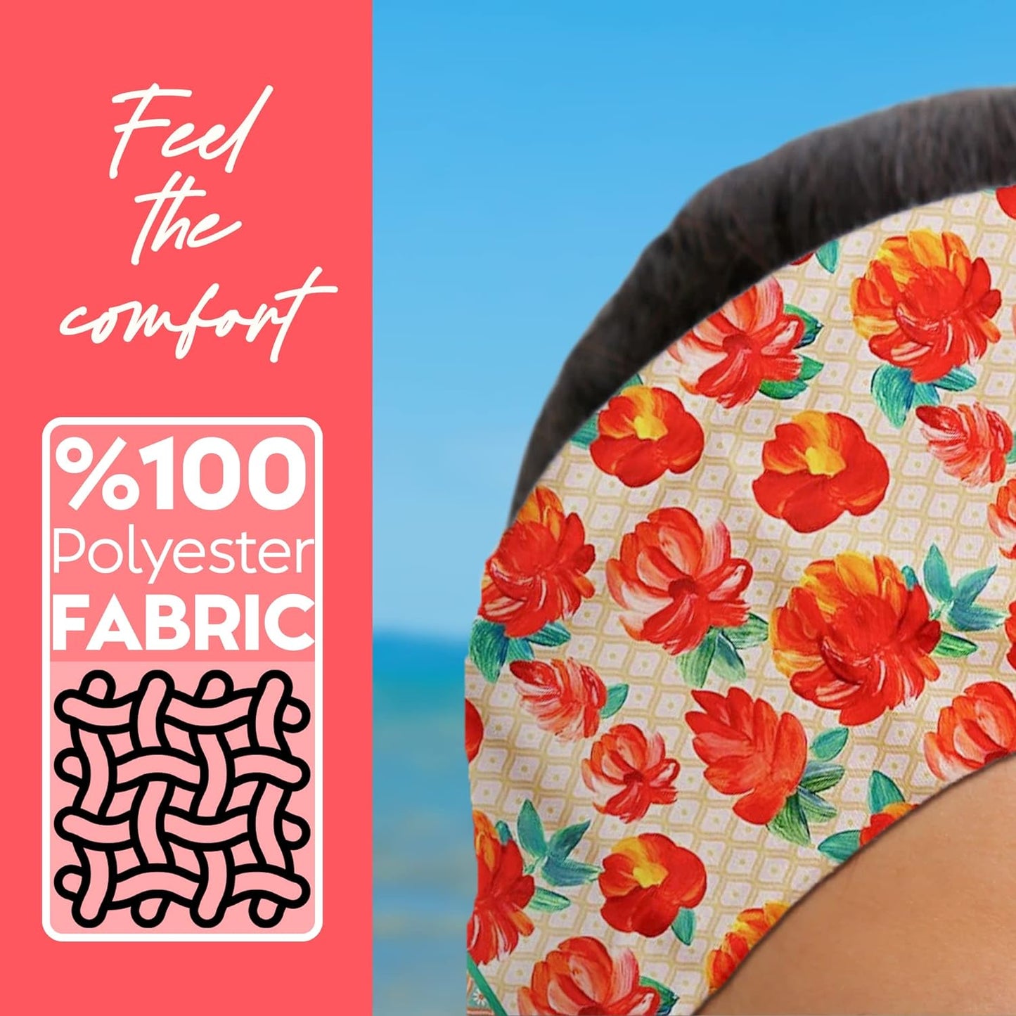 dscarf Womens Neck Scarf 21"x21" Small Square | Headband Scarf Ethnic Bandana Head Scarf Flowering Breathable Lightweight Flowering Design 6