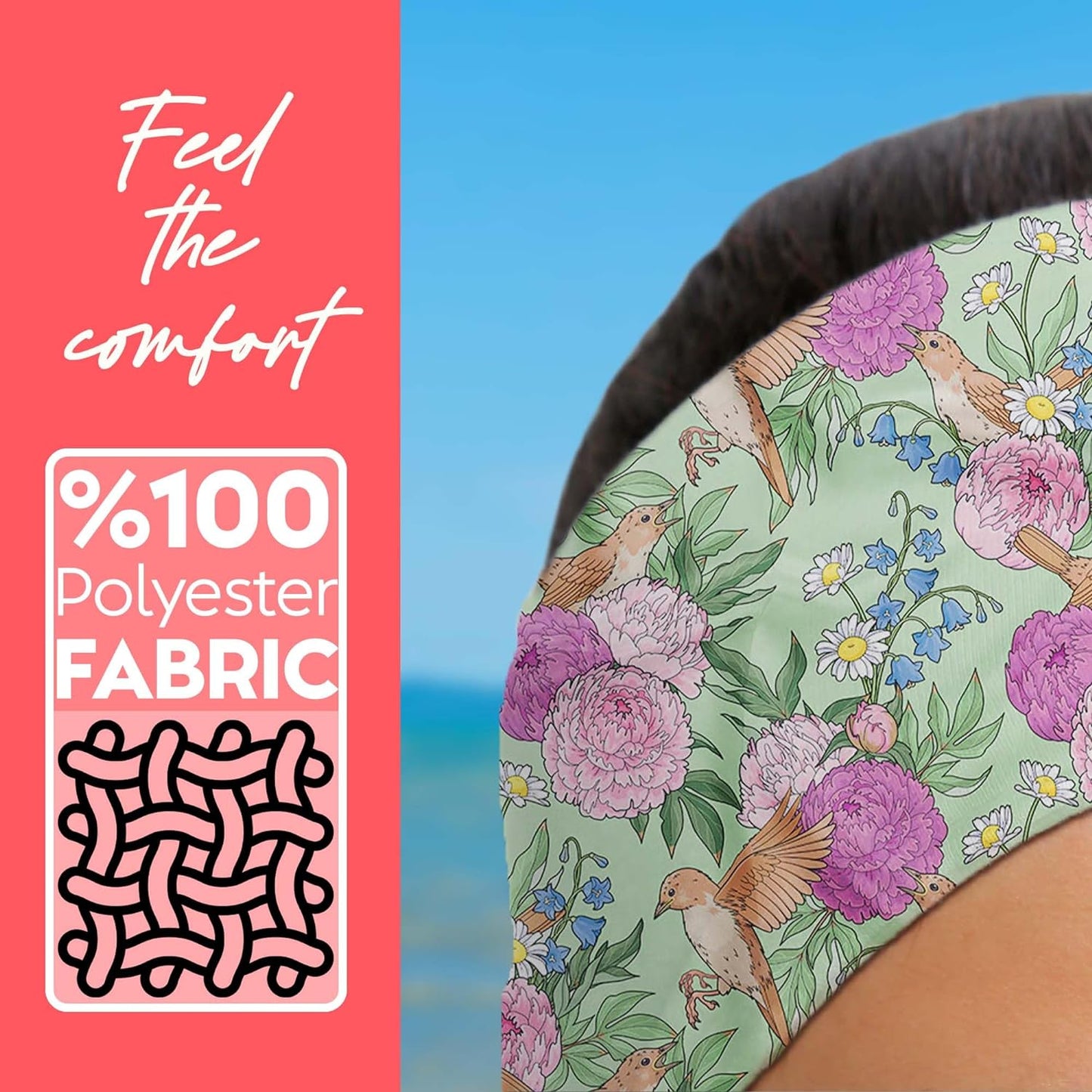 dscarf Womens Neck Scarf 21"x21" Small Square | Headband Scarf Ethnic Bandana Head Scarf Flowering Breathable Lightweight Flowering Design 18