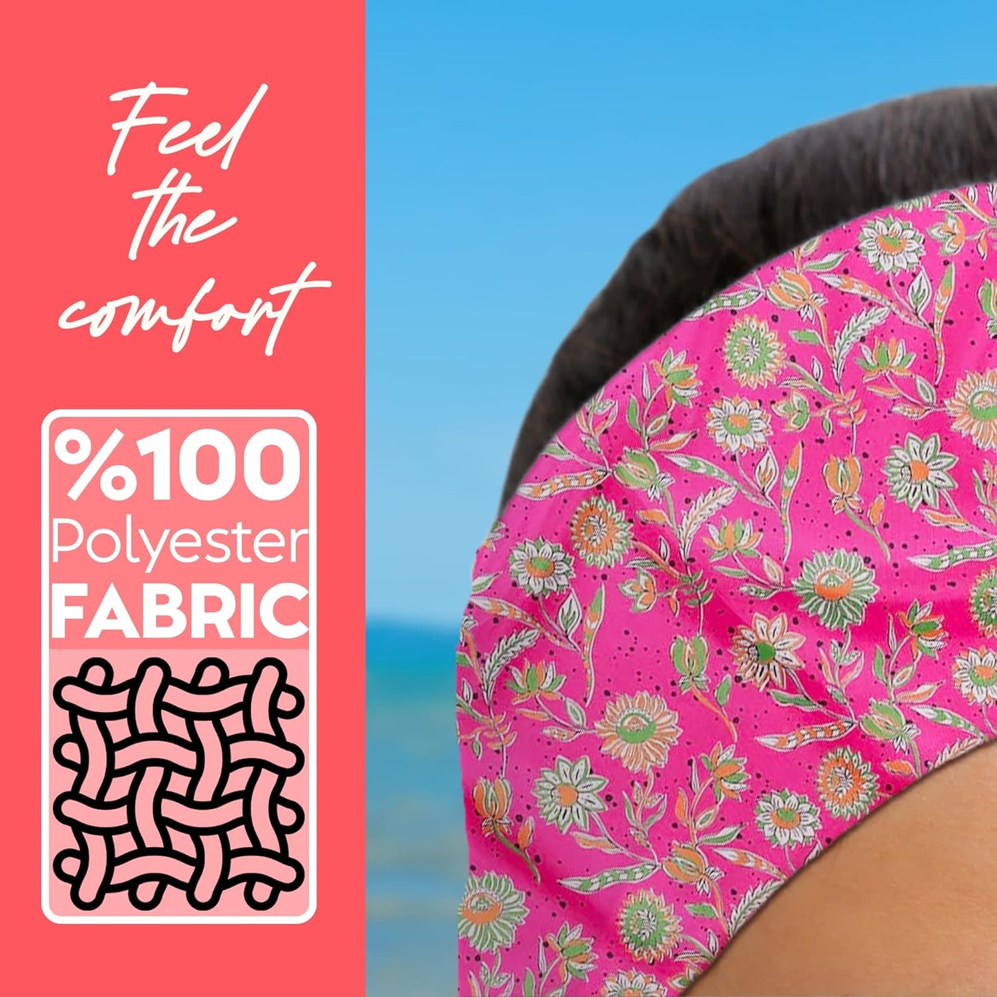 dscarf Womens Neck Scarf 21"x21" Small Square | Headband Scarf Ethnic Bandana Head Scarf Flowering Breathable Lightweight Flowering Design 2