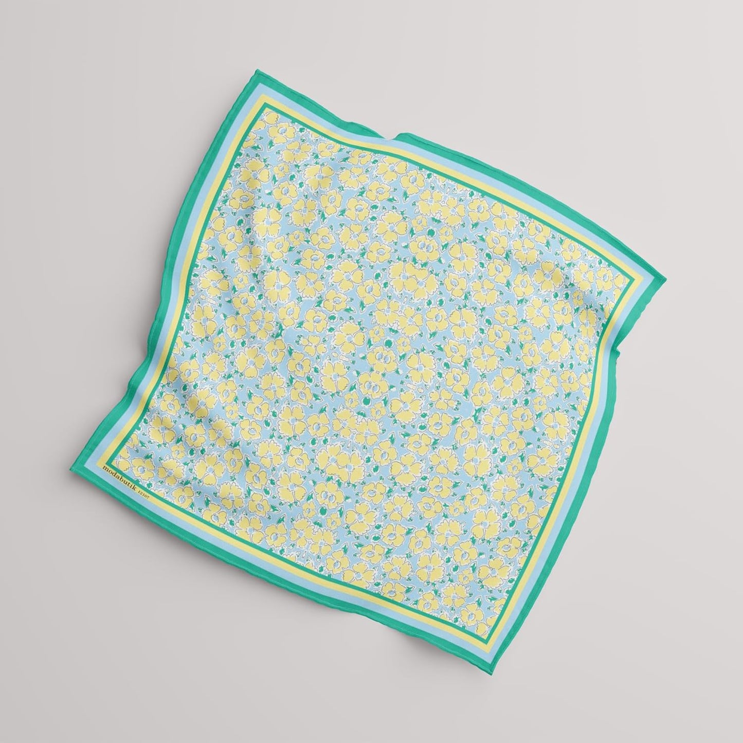 dscarf Womens Neck Scarf 21"x21" Small Square | Headband Scarf Ethnic Bandana Head Scarf Flowering Breathable Lightweight Flowering Design 11