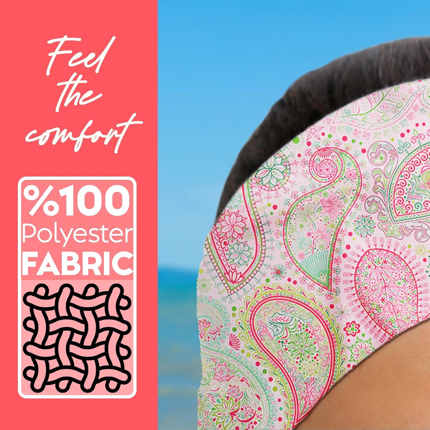 dscarf Womens Neck Scarf 21"x21" Small Square | Headband Scarf Ethnic Bandana Head Scarf Flowering Breathable Lightweight Flowering Design 8