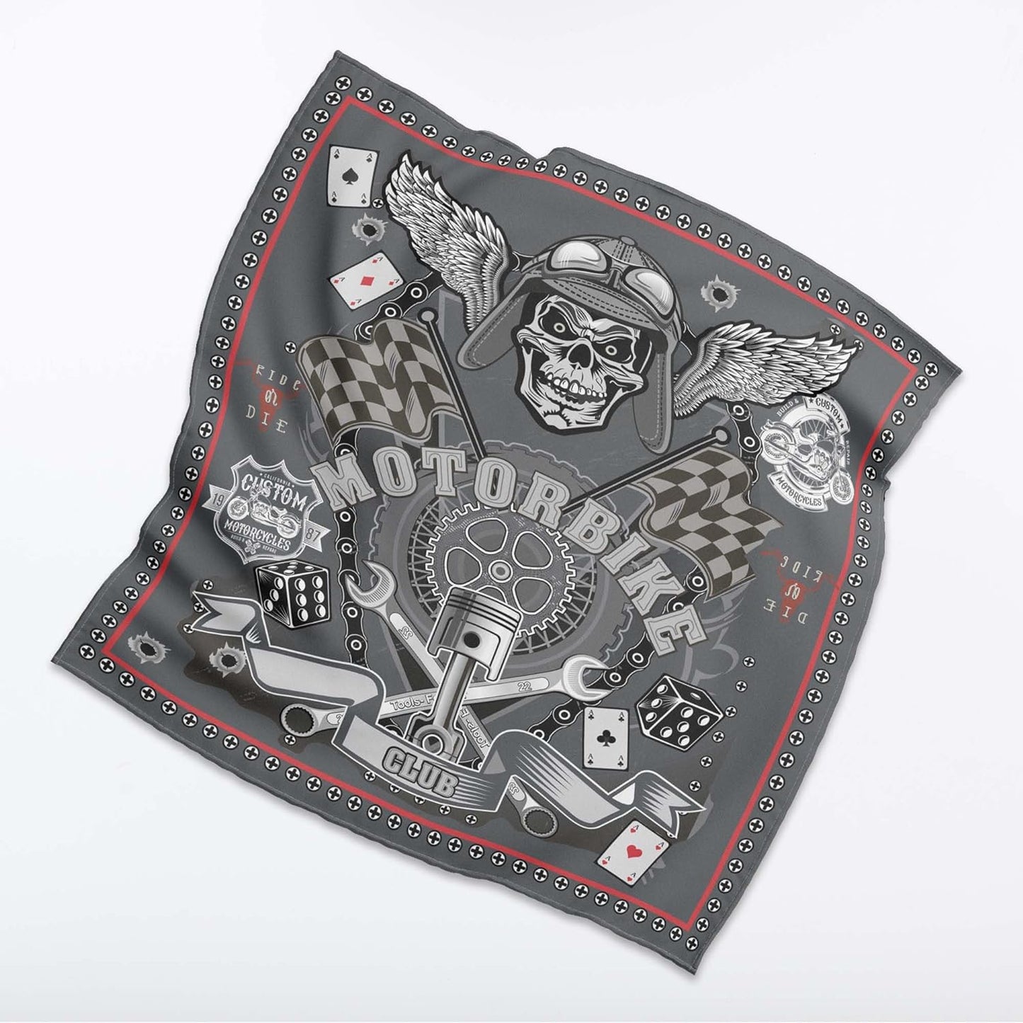 Unisex Neck Scarf 23"x23" Small Square | Headband Scarf Motorcycle Bandana Men & Women Head Scarf Breathable Lightweight Design 4