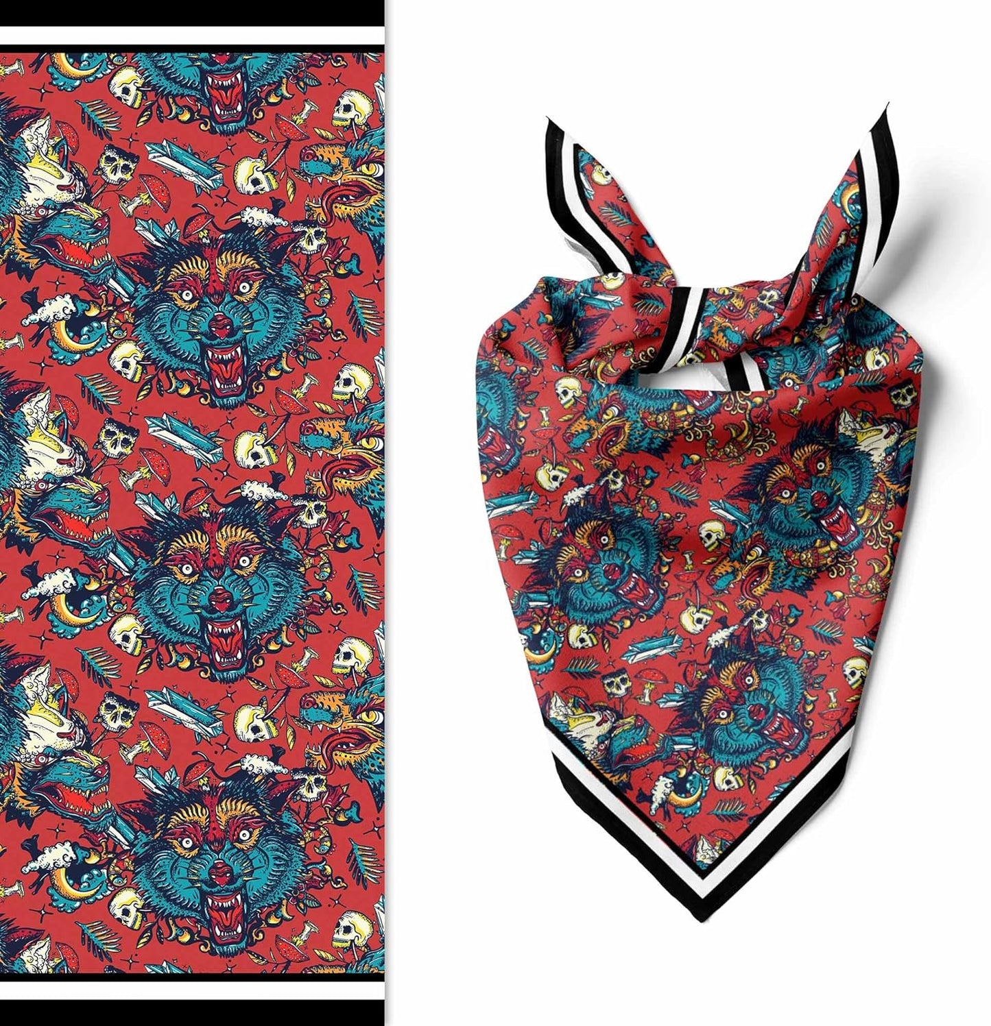 Unisex Neck Scarf 23"x23" Small Square | Headband Scarf Motorcycle Bandana Men & Women Head Scarf Breathable Lightweight Design 11