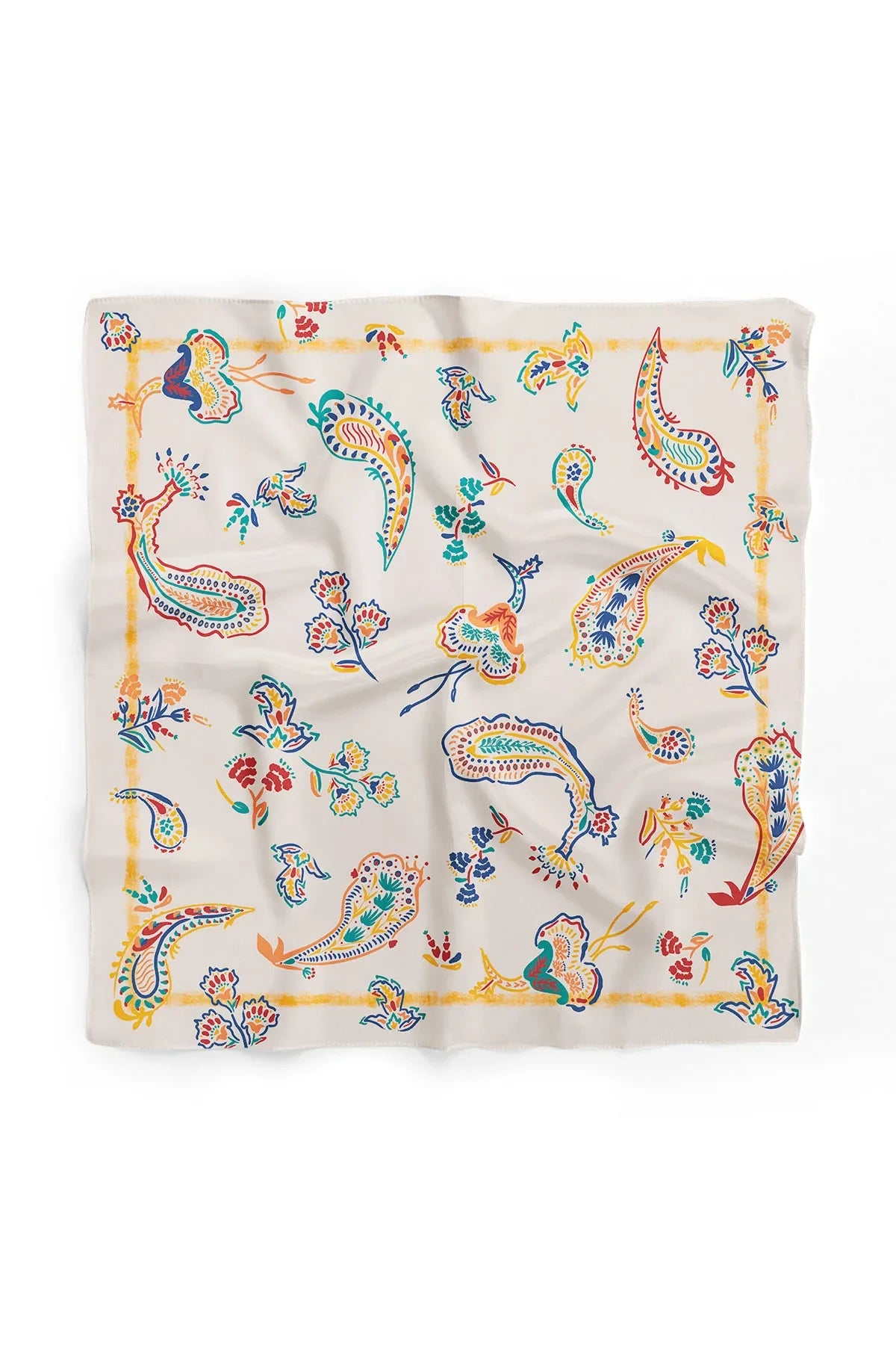 Ethnic Patterned Off-White Bandana