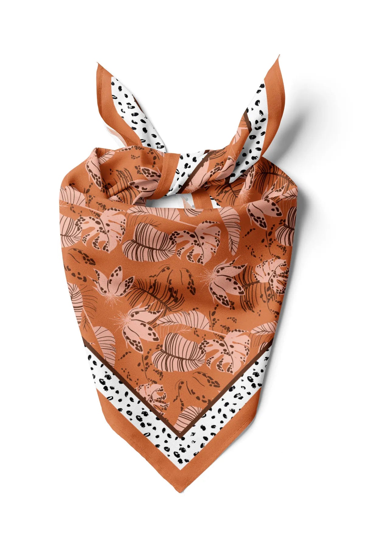 Orange Patterned Cotton Bandana