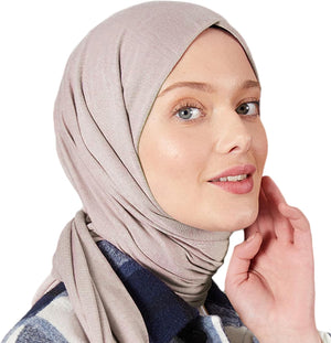 Premium Jersey Head Scarf Wrap Instant Hijab For Women | Women Muslim Instant Hijab | Ready Pre sewn Jersey Turban (Rose)