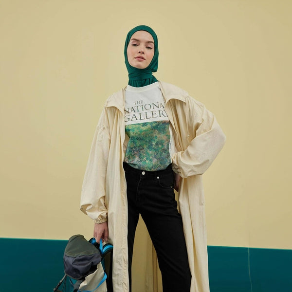 Instant Muslim Turban Hijab Women Premium Jersey Head Scarf Wrap Instant Hijab with Snap | Ready Pre sewn Jersey Turban (Emerald Green)