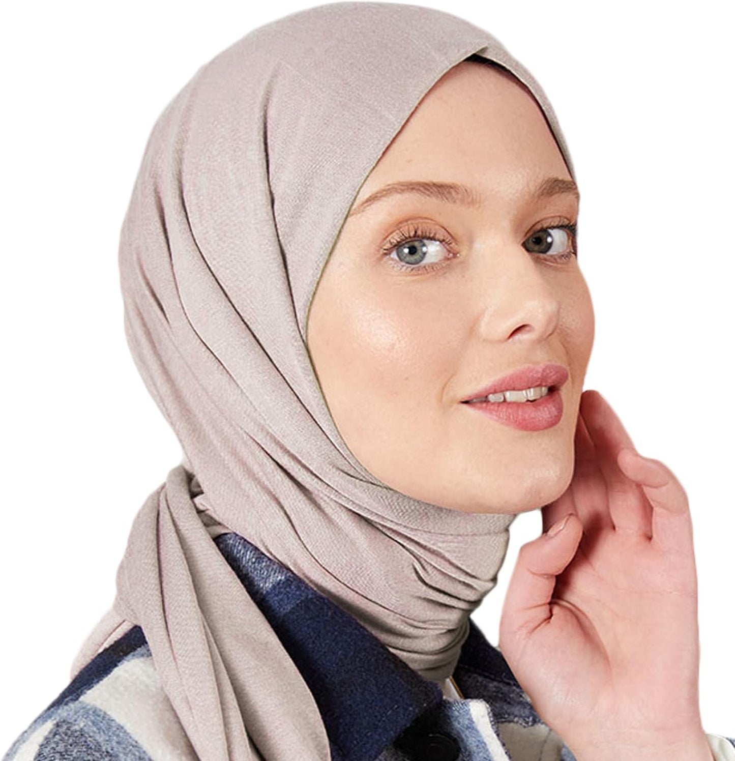 Premium Jersey Head Scarf Wrap Instant Hijab For Women | Women Muslim Instant Hijab | Ready Pre sewn Jersey Turban (Beige)