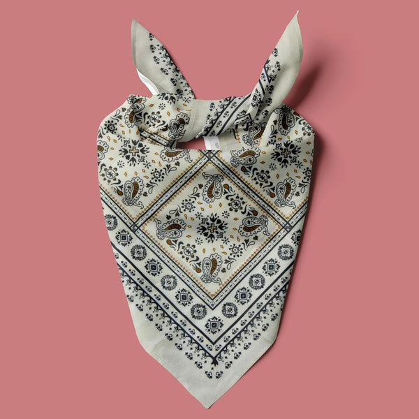 Womens Neck Scarf 23"x23" Small Square Organic Cotton | Headband Scarf Bandana Wrap Head Scarf Breathable Lightweight Flowering Design 5