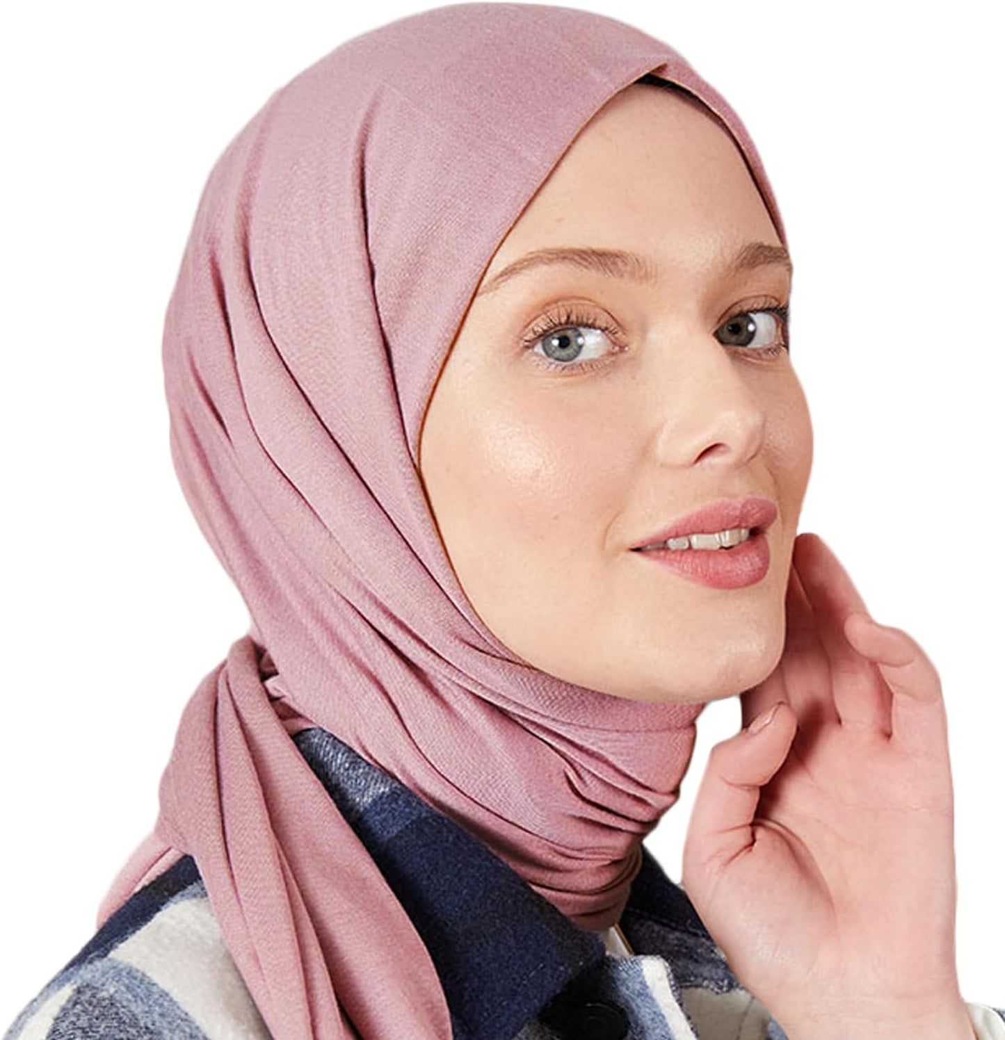 Premium Jersey Head Scarf Wrap Instant Hijab For Women | Women Muslim Instant Hijab | Ready Pre sewn Jersey Turban (Pink)