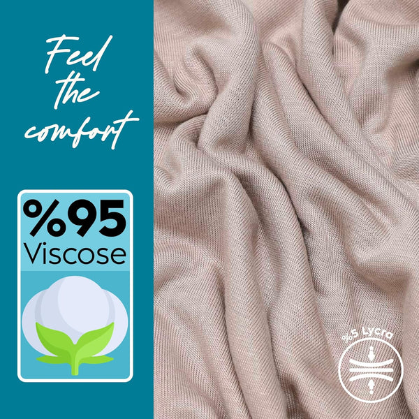 Premium Jersey Head Scarf Wrap Instant Hijab For Women | Women Muslim Instant Hijab | Ready Pre sewn Jersey Turban (Rose)