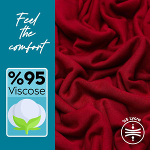 Premium Jersey Head Scarf Wrap Instant Hijab For Women | Women Muslim Instant Hijab | Ready Pre sewn Jersey Turban (Burgundy)