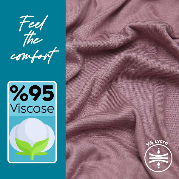 Premium Jersey Head Scarf Wrap Instant Hijab For Women | Women Muslim Instant Hijab | Ready Pre sewn Jersey Turban (Pink)