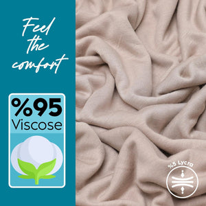 Premium Jersey Head Scarf Wrap Instant Hijab For Women | Women Muslim Instant Hijab | Ready Pre sewn Jersey Turban (Beige)