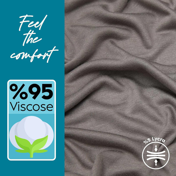 Premium Jersey Head Scarf Wrap Instant Hijab For Women | Women Muslim Instant Hijab | Ready Pre sewn Jersey Turban (Dark Grey)