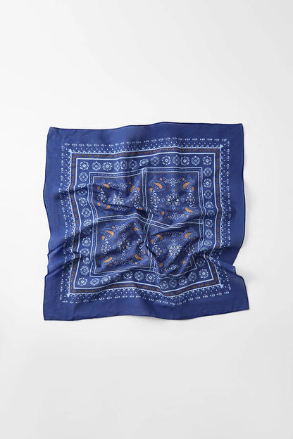 Blue Ethnic Patterned Bandana
