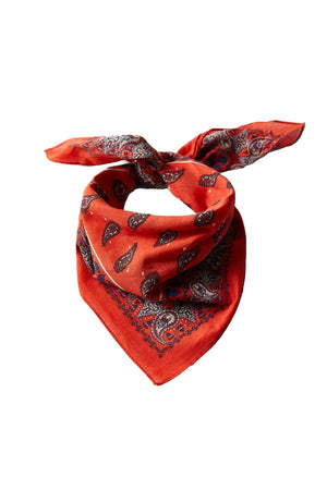 Red Bandana with Ethnic Pattern