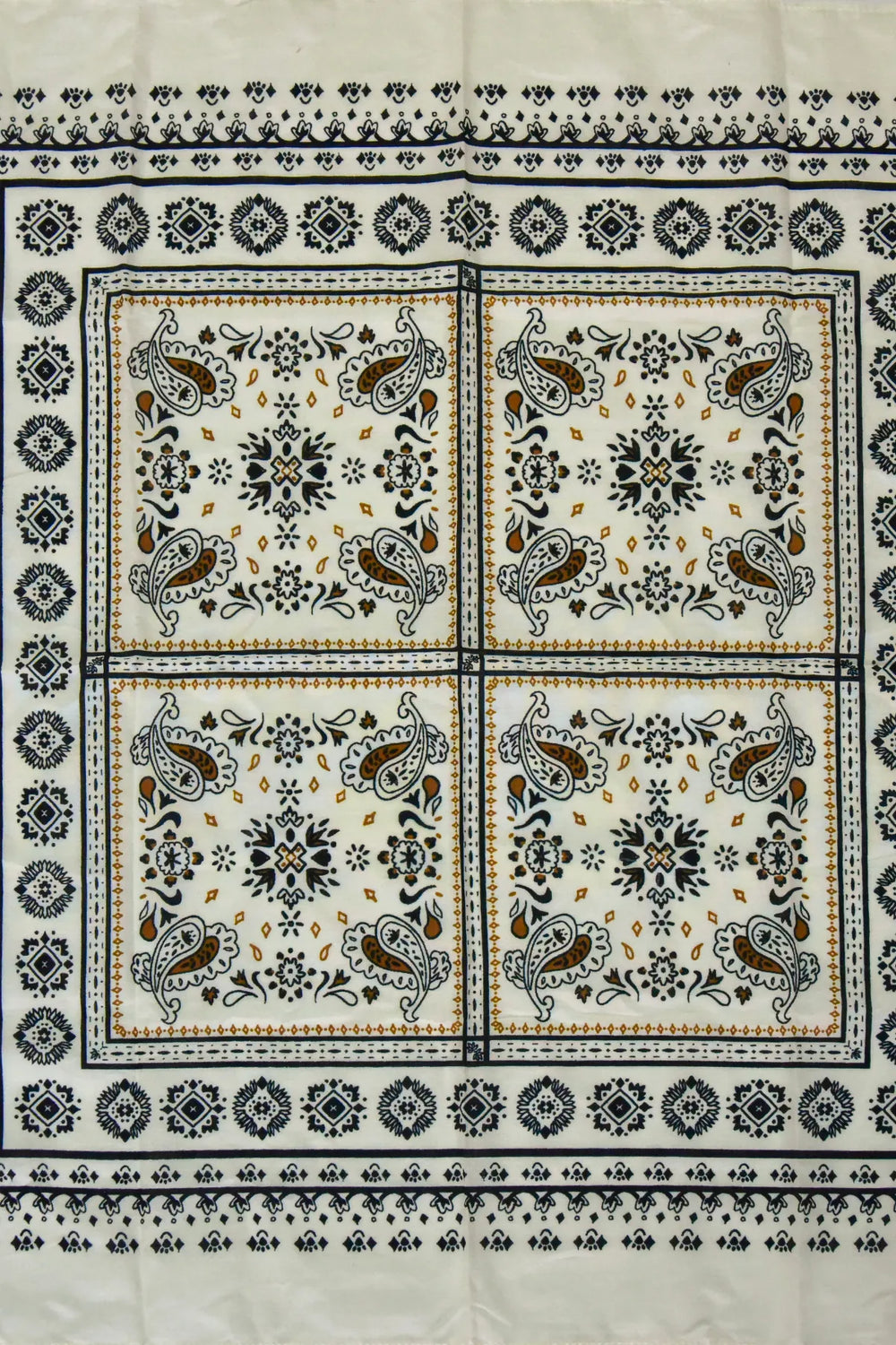 Ethnic Patterned Off-White Bandana