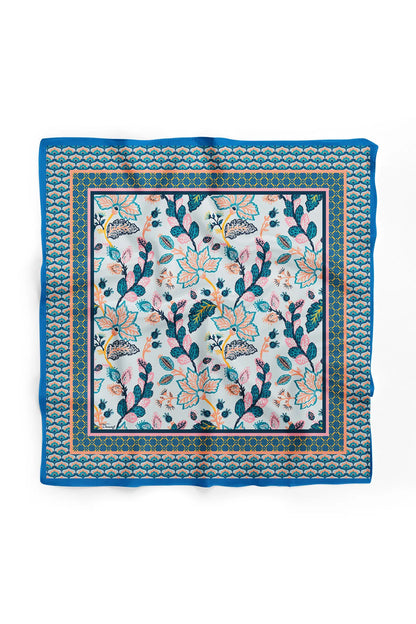 Blue Patterned Cotton Bandana
