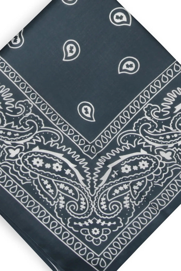 Füme Renk Etnik Desen Bandana - Stil Sahibi Kadın Bandana Fular