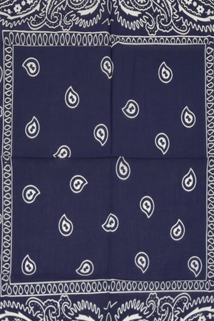 Lacivert Etnik Desen Bandana - Stil Sahibi Kadın Bandana Fular