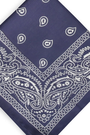 Lacivert Etnik Desen Bandana - Stil Sahibi Kadın Bandana Fular
