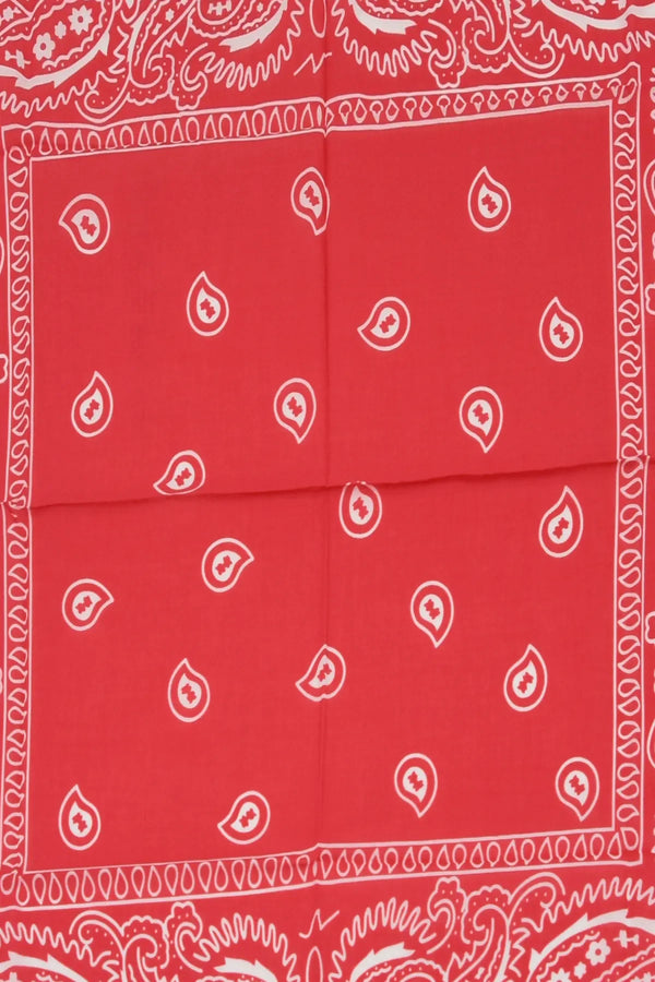 Kırmızı Etnik Desen Bandana - Stil Sahibi Kadın Bandana Fular