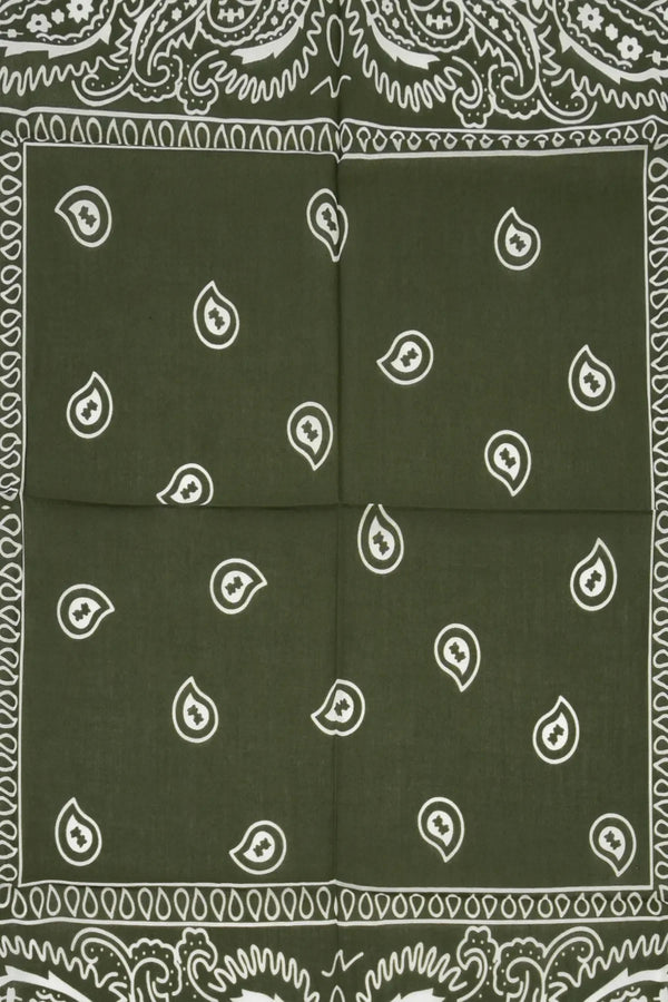 Haki Etnik Desen Bandana - Stil Sahibi Kadın Bandana Fular