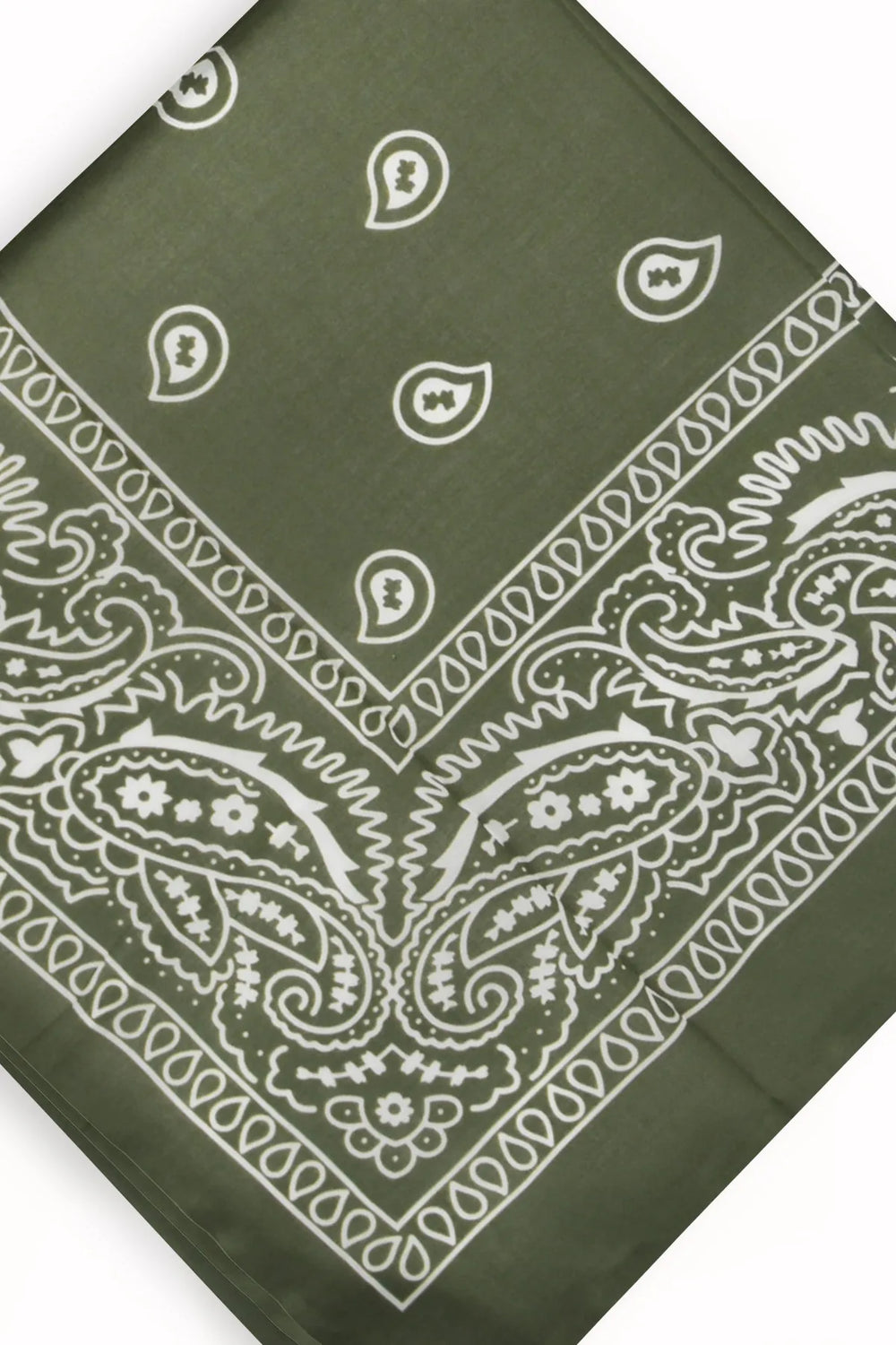 Haki Etnik Desen Bandana - Stil Sahibi Kadın Bandana Fular