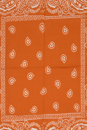 Turuncu Etnik Desen Haki Bandana - Stil Sahibi Kadın Bandana Fular