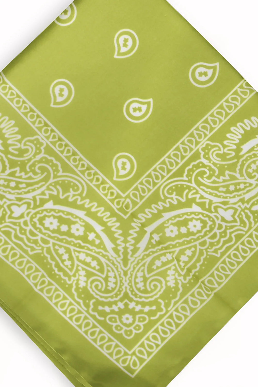 Yeşil Etnik Desen Bandana - Stil Sahibi Kadın Bandana Fular