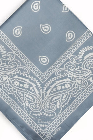 Gri Etnik Desen Bandana - Stil Sahibi Kadın Bandana Fular