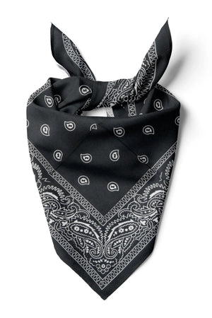 Siyah Etnik Desen Bandana - Stil Sahibi Kadın Bandana Fular