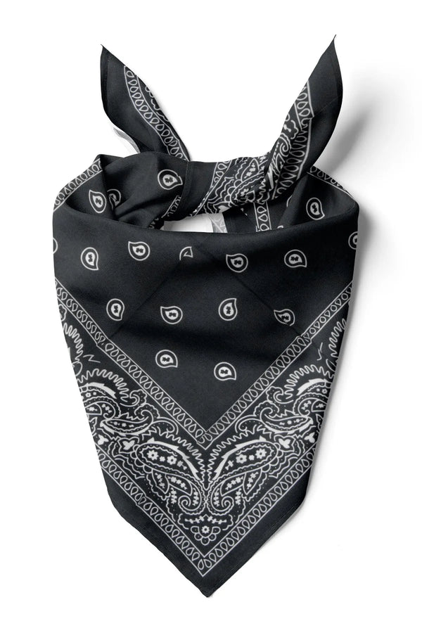 Siyah Etnik Desen Bandana - Stil Sahibi Kadın Bandana Fular