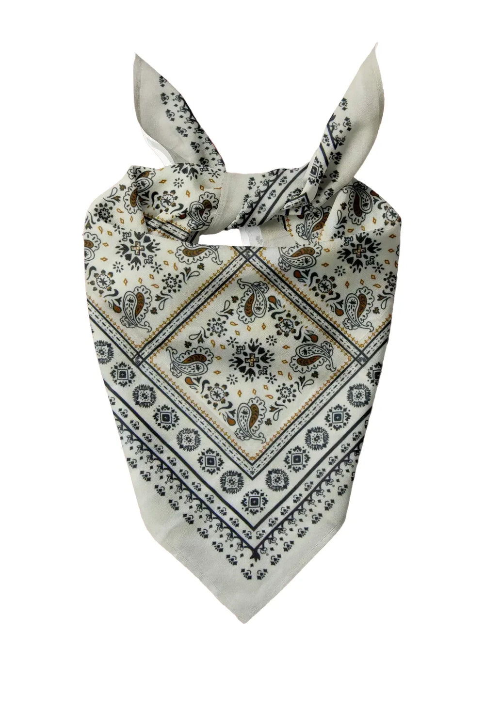 Ethnic Patterned Off-White Bandana