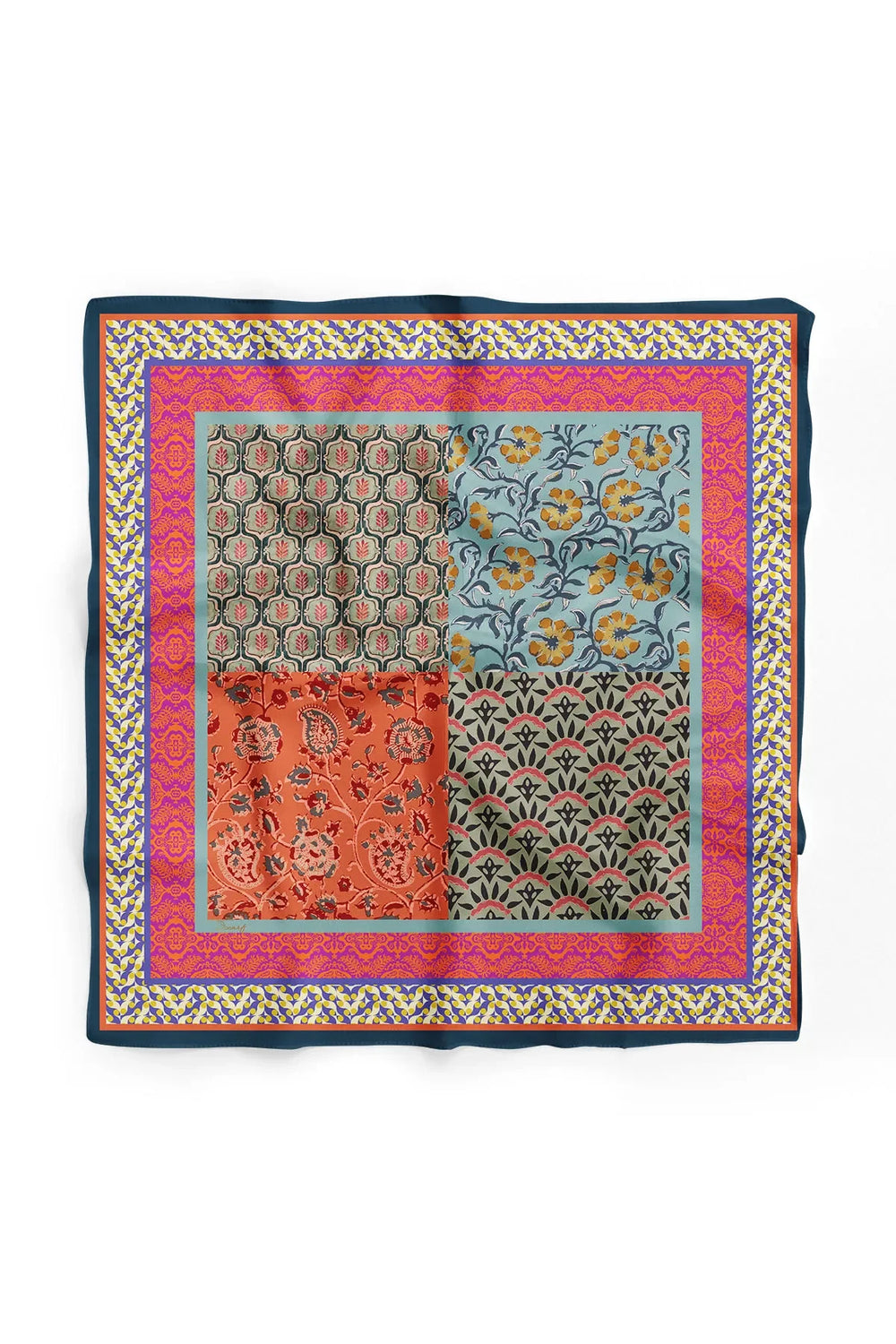 Kadın Otantik Desenli Fular Bandana - Stil Sahibi Kadın Bandana Fular