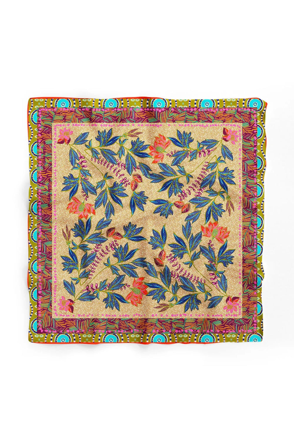 Kadın Çiçek Desenli Fular Bandana - Stil Sahibi Kadın Bandana Fular