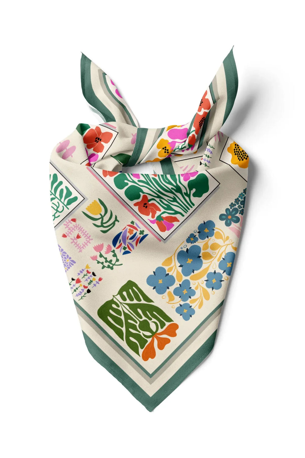 Kadın Desenli Fular Bandana - Stil Sahibi Kadın Bandana Fular